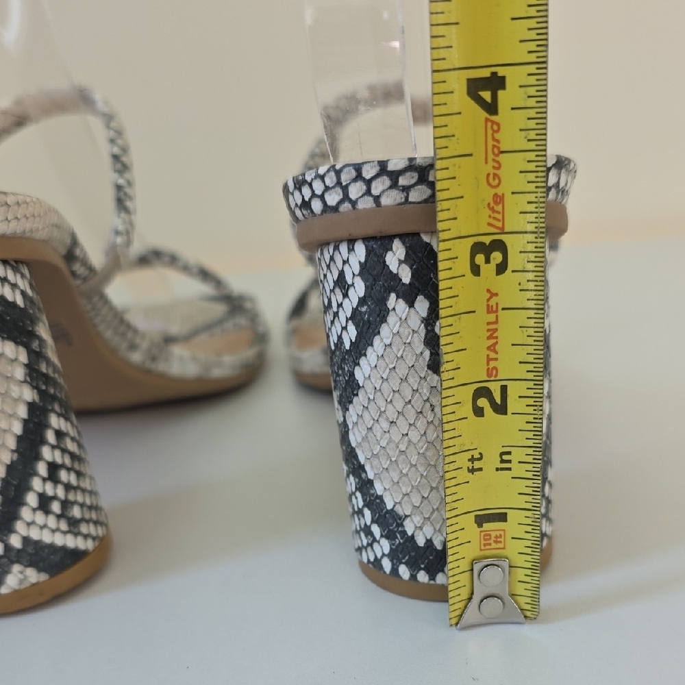 a new day Black and White Snakeskin Design Heels.  Size 9 - Picture 6 of 12